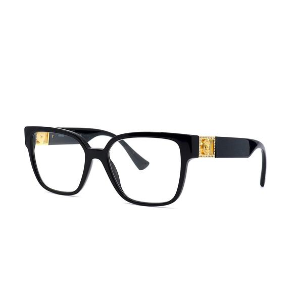 NEW VERSACE VE3329B GB1 BLACK AUTHENTIC EYEGLASSES FRAME - Picture 6 of 16